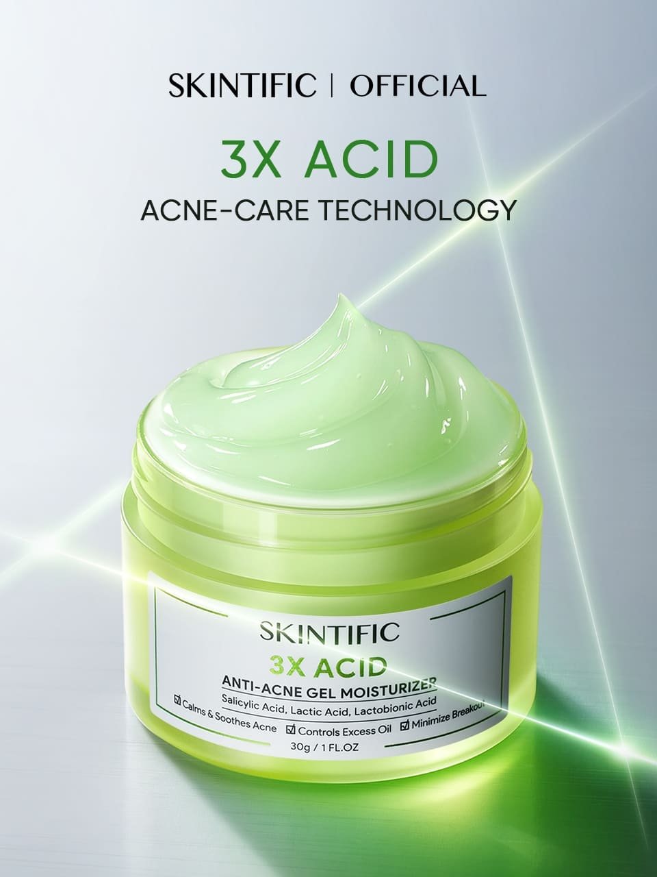 Review Skintific 3x Acid Anti-Acne Gel Moisturiser